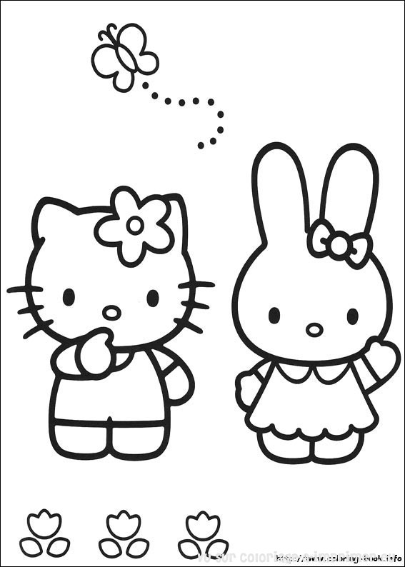 Coloring page: Hello Kitty (Cartoons) #36878 - Free Printable Coloring Pages