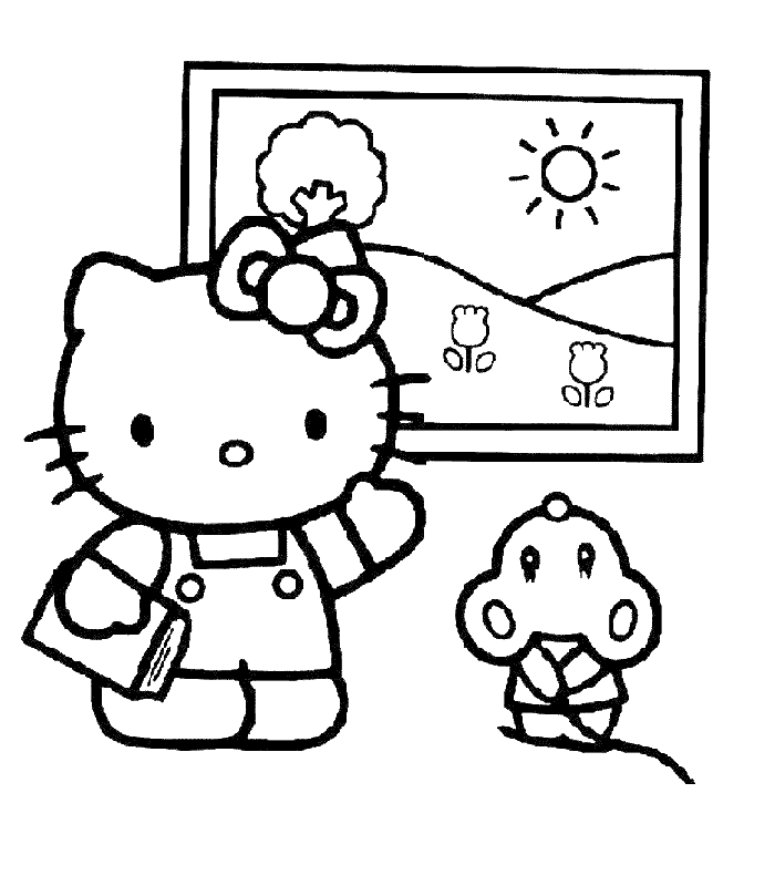 Coloring page: Hello Kitty (Cartoons) #36889 - Free Printable Coloring Pages