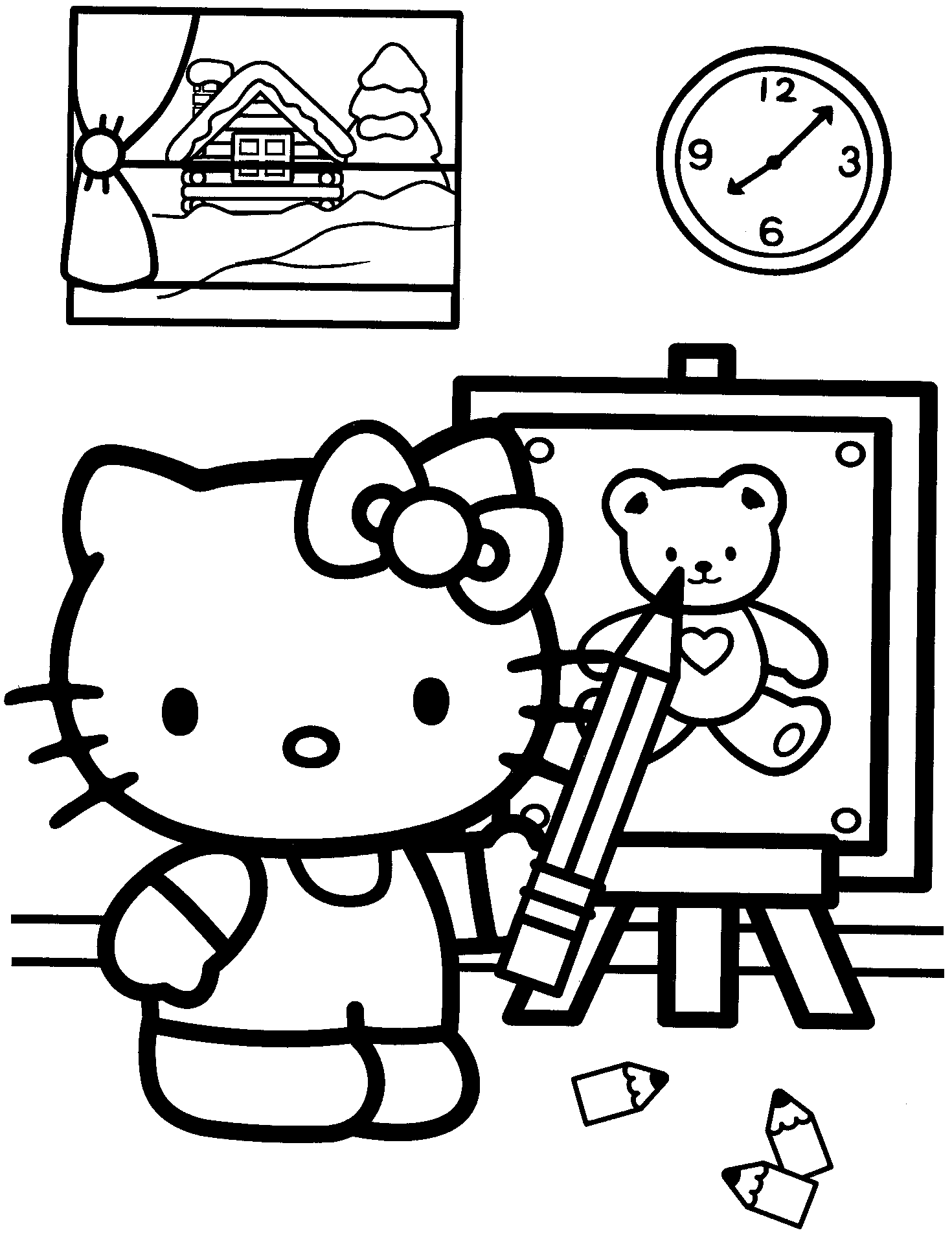 Coloring page: Hello Kitty (Cartoons) #36891 - Free Printable Coloring Pages
