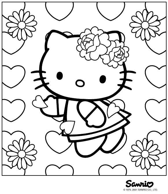 Coloring page: Hello Kitty (Cartoons) #36906 - Free Printable Coloring Pages