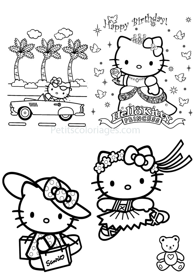 drawing hello kitty 36909 cartoons printable coloring pages coloriage licorne avec chiffres