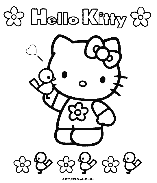 Coloring page: Hello Kitty (Cartoons) #36917 - Free Printable Coloring Pages