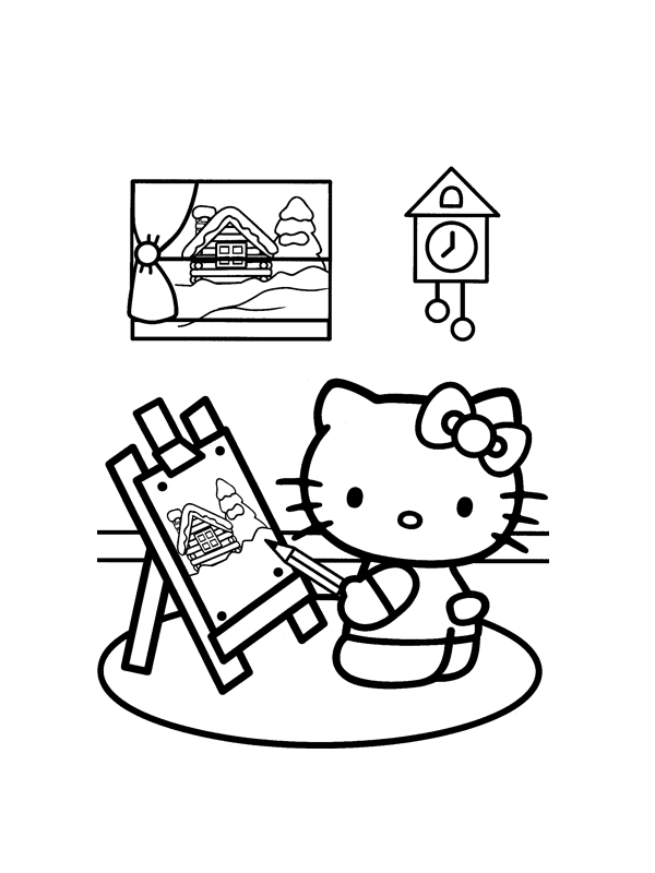 Coloring page: Hello Kitty (Cartoons) #36919 - Free Printable Coloring Pages