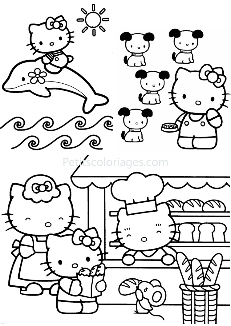 Coloring page: Hello Kitty (Cartoons) #36922 - Free Printable Coloring Pages