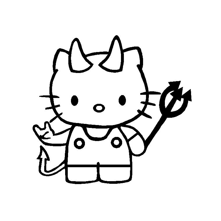 Coloring page: Hello Kitty (Cartoons) #36936 - Free Printable Coloring Pages