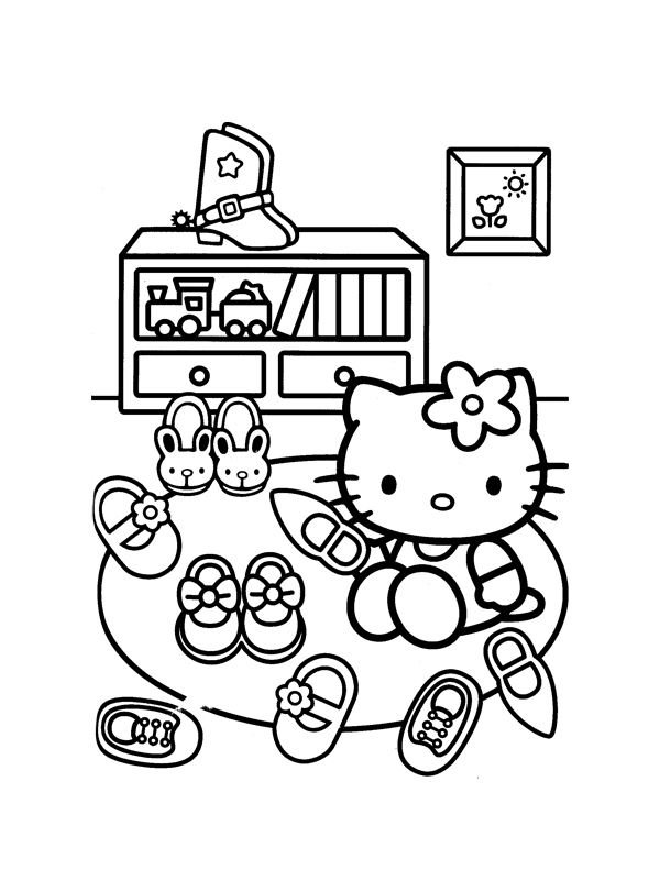 Coloring page: Hello Kitty (Cartoons) #36942 - Free Printable Coloring Pages