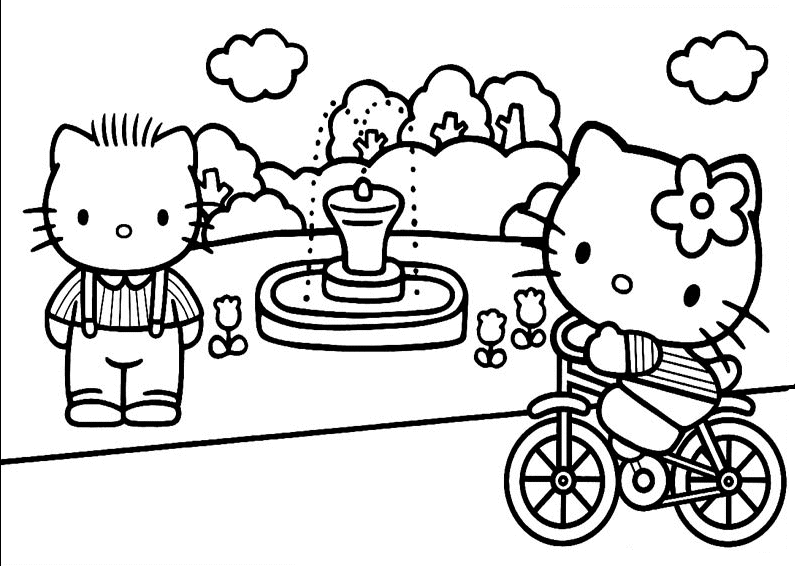 Coloring page: Hello Kitty (Cartoons) #36951 - Free Printable Coloring Pages