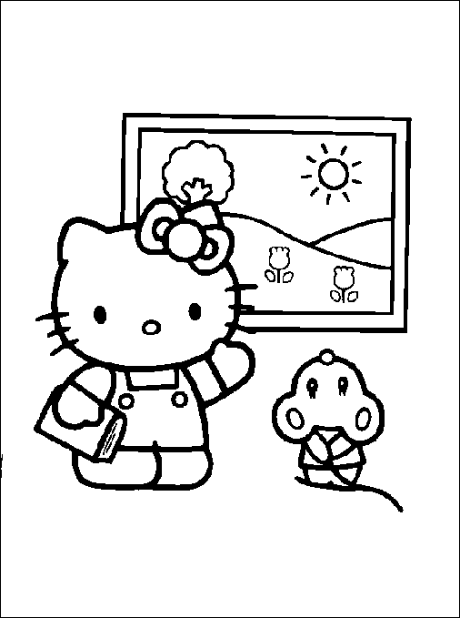 Coloring page: Hello Kitty (Cartoons) #36970 - Free Printable Coloring Pages