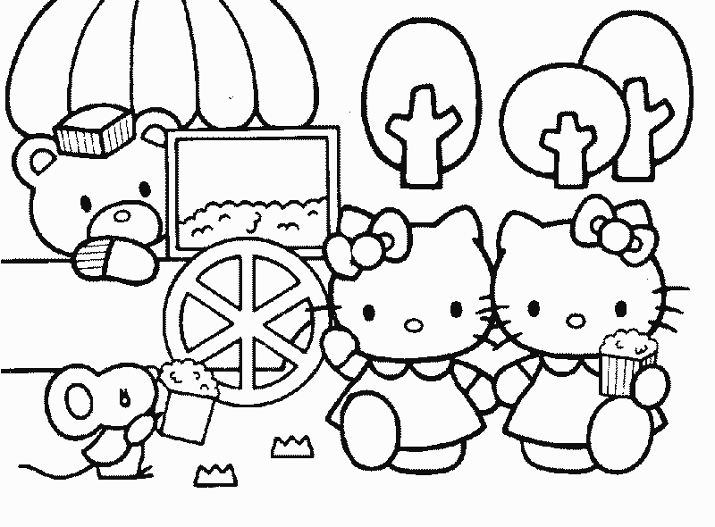 Coloring page: Hello Kitty (Cartoons) #36974 - Free Printable Coloring Pages