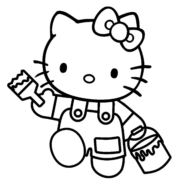 Coloring page: Hello Kitty (Cartoons) #36984 - Free Printable Coloring Pages