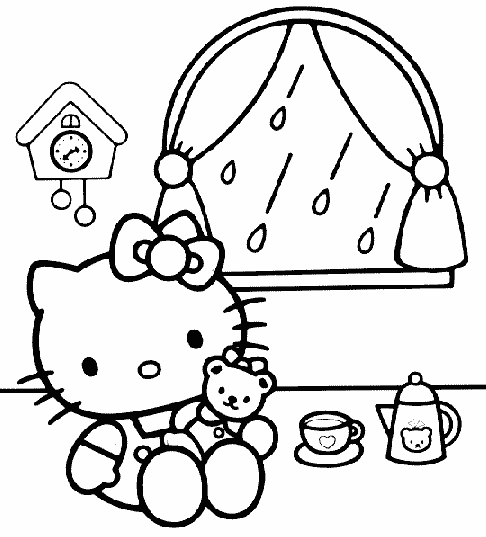 Coloring page: Hello Kitty (Cartoons) #37000 - Free Printable Coloring Pages