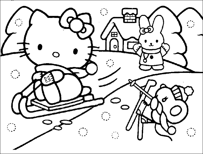 Coloring page: Hello Kitty (Cartoons) #37019 - Free Printable Coloring Pages