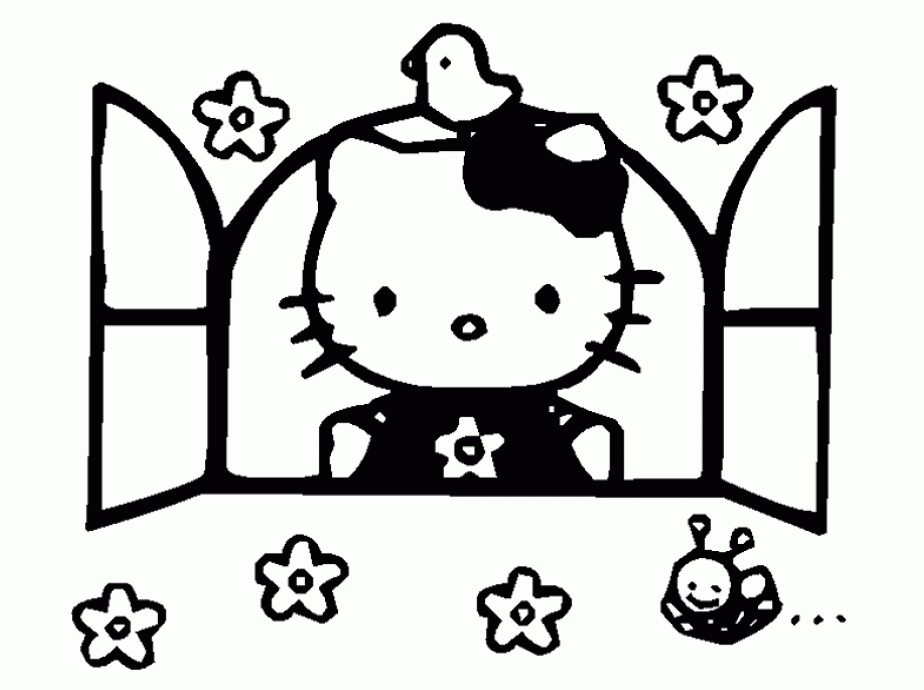 Coloring page: Hello Kitty (Cartoons) #37024 - Free Printable Coloring Pages