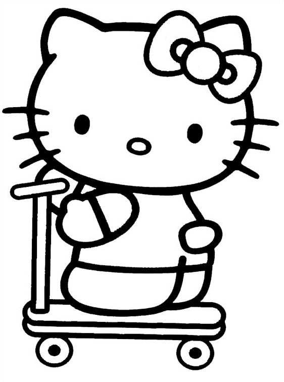 How to draw Hello Kitty - DrawingTutorials101.com  Hello kitty coloring,  Kitty coloring, Hello kitty colouring pages