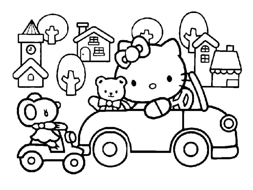 Coloring page: Hello Kitty (Cartoons) #37031 - Free Printable Coloring Pages