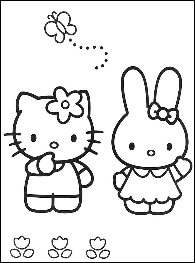 Coloring page: Hello Kitty (Cartoons) #37035 - Free Printable Coloring Pages