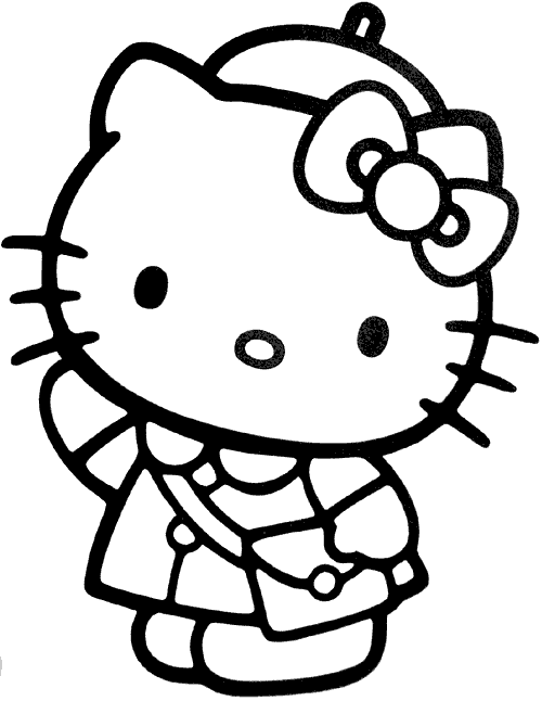 Coloring page: Hello Kitty (Cartoons) #37043 - Free Printable Coloring Pages