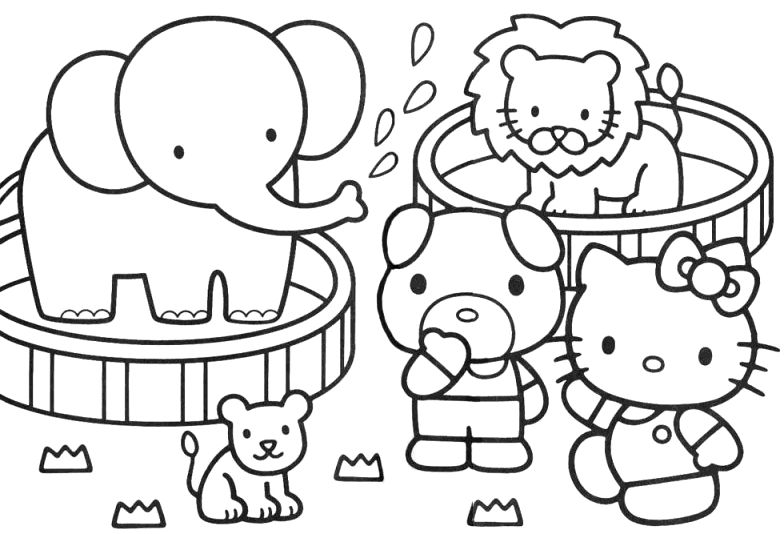 Coloring page: Hello Kitty (Cartoons) #37063 - Free Printable Coloring Pages