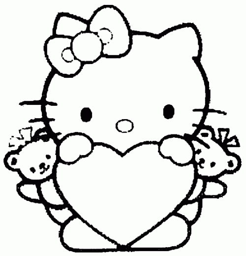 drawing hello kitty 37070 cartoons printable coloring pages