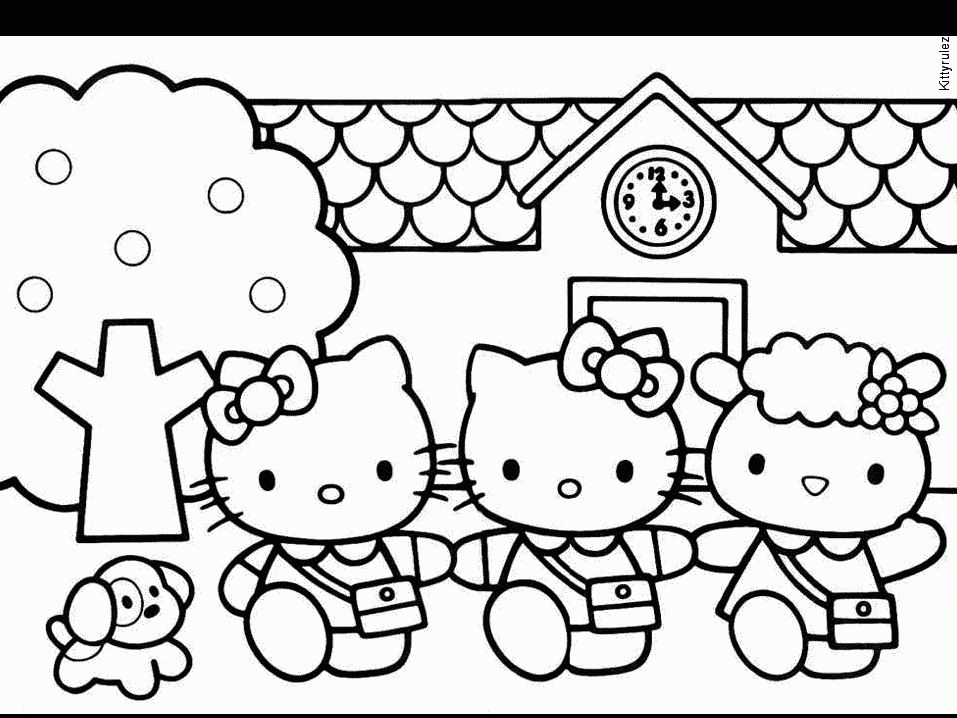 Coloring page: Hello Kitty (Cartoons) #37080 - Free Printable Coloring Pages