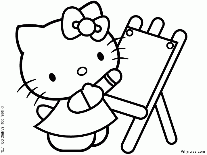 Coloring page: Hello Kitty (Cartoons) #37094 - Free Printable Coloring Pages