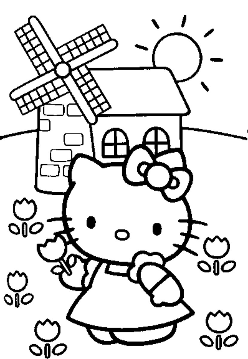 Coloring page: Hello Kitty (Cartoons) #37101 - Free Printable Coloring Pages