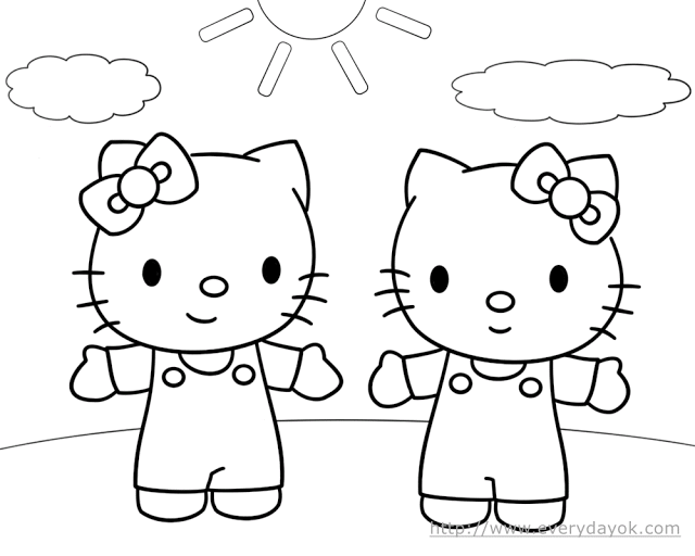 Coloring page: Hello Kitty (Cartoons) #37108 - Free Printable Coloring Pages