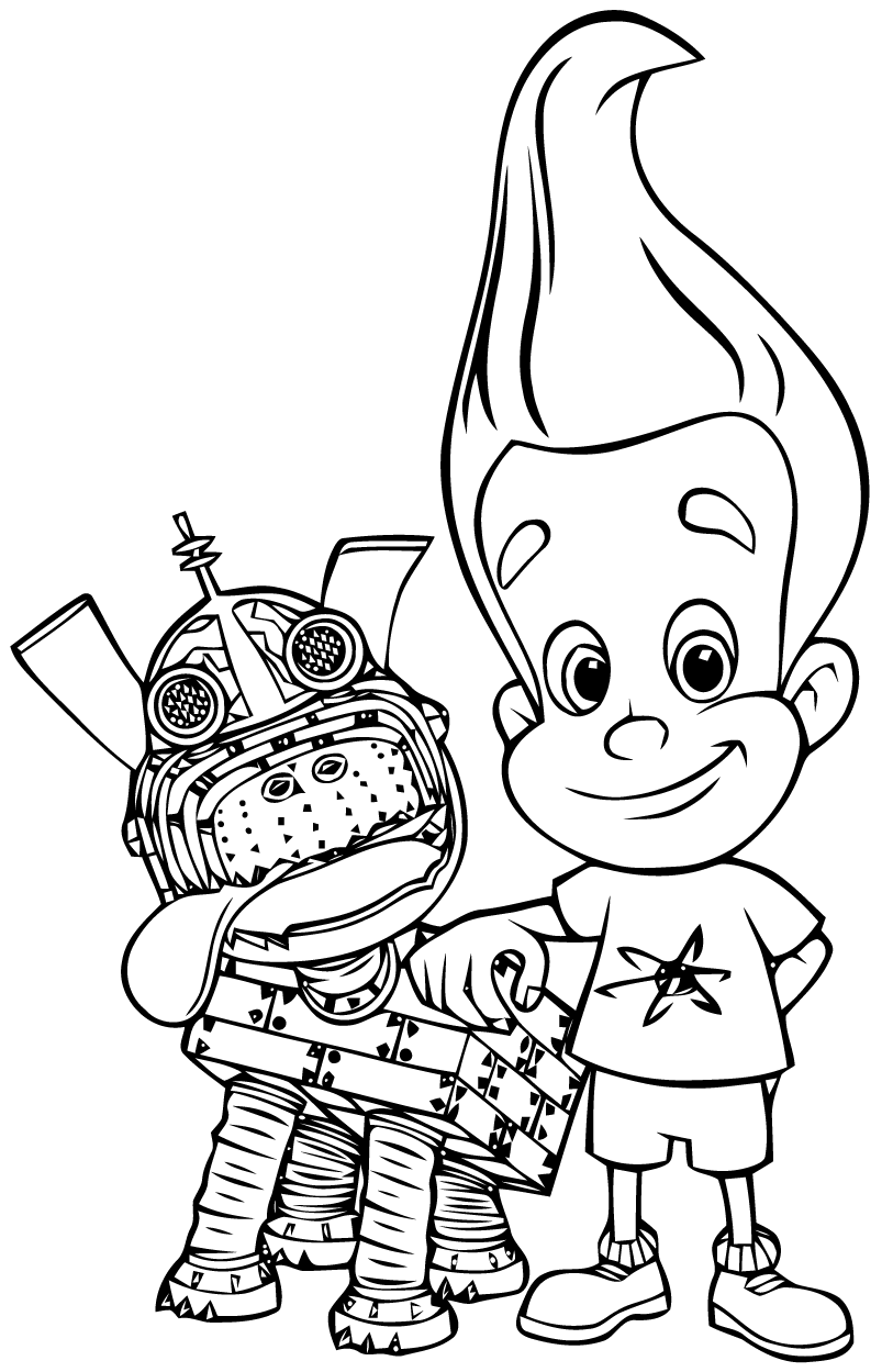 Coloring page: Jimmy Neutron (Cartoons) #48889 - Free Printable Coloring Pages