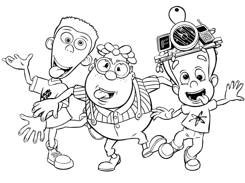 Coloring page: Jimmy Neutron (Cartoons) #48896 - Free Printable Coloring Pages