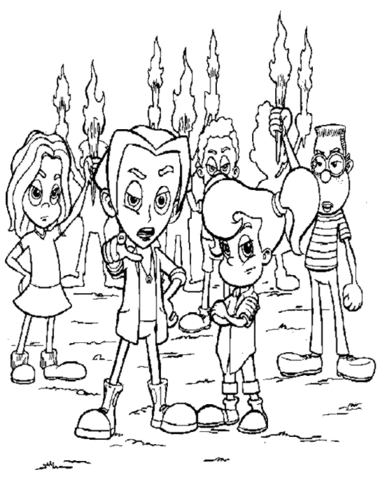 Coloring page: Jimmy Neutron (Cartoons) #48904 - Free Printable Coloring Pages