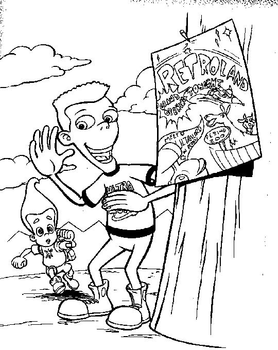 Coloring page: Jimmy Neutron (Cartoons) #48906 - Free Printable Coloring Pages