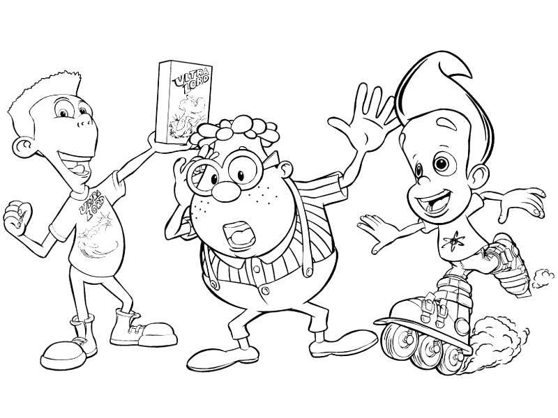 Coloring page: Jimmy Neutron (Cartoons) #48908 - Free Printable Coloring Pages