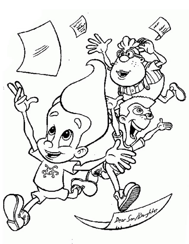 Coloring page: Jimmy Neutron (Cartoons) #48909 - Free Printable Coloring Pages