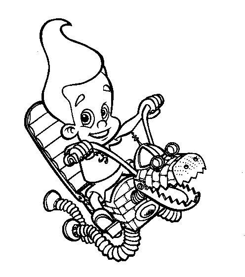 Coloring page: Jimmy Neutron (Cartoons) #48912 - Free Printable Coloring Pages