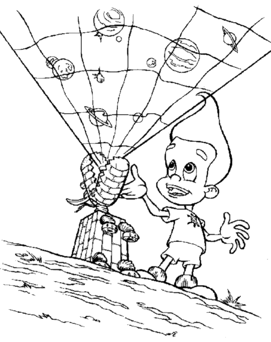 Coloring page: Jimmy Neutron (Cartoons) #48914 - Free Printable Coloring Pages