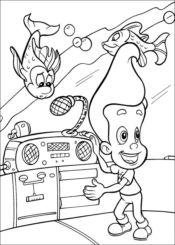 Coloring page: Jimmy Neutron (Cartoons) #48916 - Free Printable Coloring Pages
