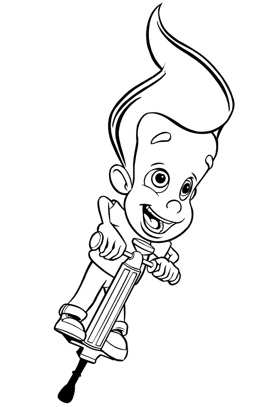 Coloring page: Jimmy Neutron (Cartoons) #48923 - Free Printable Coloring Pages