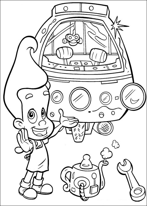 Coloring page: Jimmy Neutron (Cartoons) #48926 - Free Printable Coloring Pages
