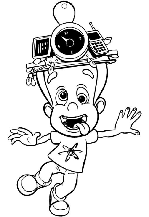 Coloring page: Jimmy Neutron (Cartoons) #48930 - Free Printable Coloring Pages