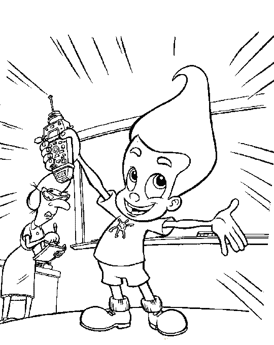 Coloring page: Jimmy Neutron (Cartoons) #48932 - Free Printable Coloring Pages
