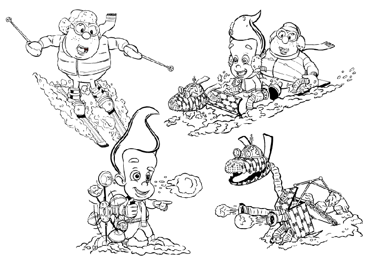 Coloring page: Jimmy Neutron (Cartoons) #48940 - Free Printable Coloring Pages