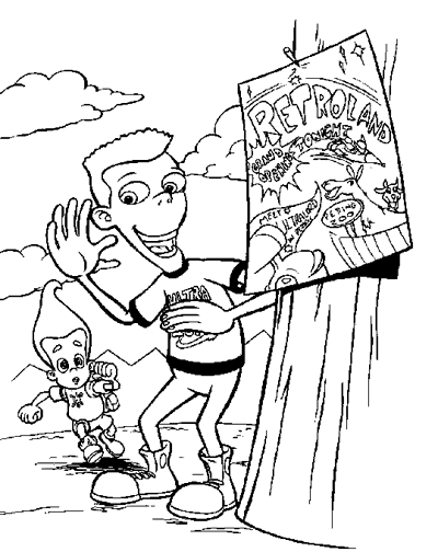 Coloring page: Jimmy Neutron (Cartoons) #48956 - Free Printable Coloring Pages