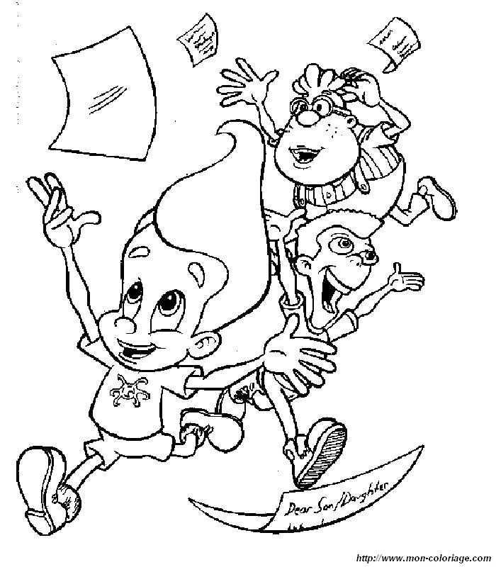 Coloring page: Jimmy Neutron (Cartoons) #48960 - Free Printable Coloring Pages