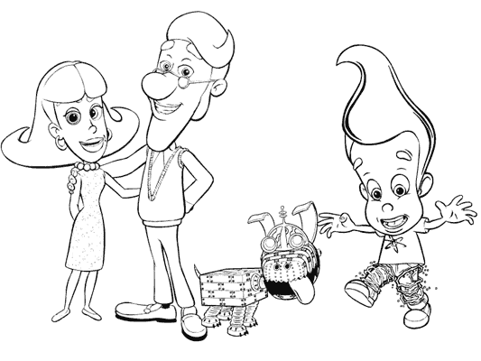 Coloring page: Jimmy Neutron (Cartoons) #48964 - Free Printable Coloring Pages
