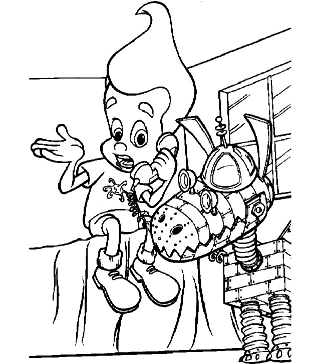 Coloring page: Jimmy Neutron (Cartoons) #49030 - Free Printable Coloring Pages