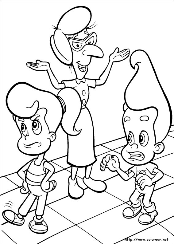 Coloring page: Jimmy Neutron (Cartoons) #49062 - Free Printable Coloring Pages