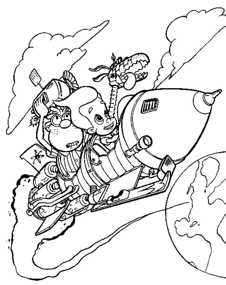 Coloring page: Jimmy Neutron (Cartoons) #49066 - Free Printable Coloring Pages