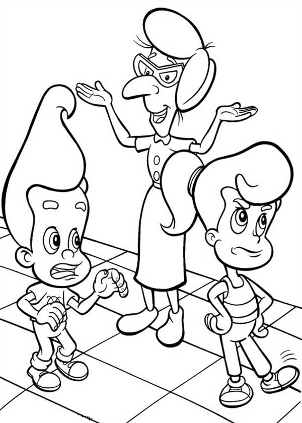 Coloring page: Jimmy Neutron (Cartoons) #49088 - Free Printable Coloring Pages