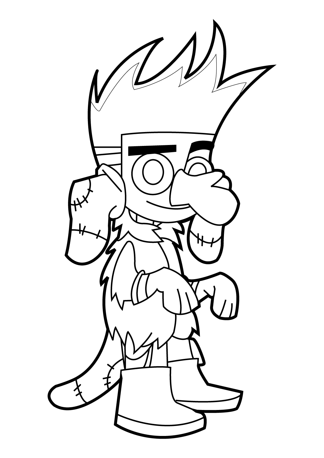 Coloring page: Johnny Test (Cartoons) #35004 - Free Printable Coloring Pages