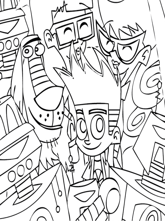 Coloring page: Johnny Test (Cartoons) #35008 - Free Printable Coloring Pages